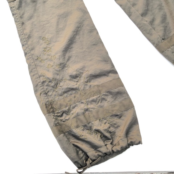 Express Olive Green Satin Utility Pants Size 0 - Picture 6 of 7